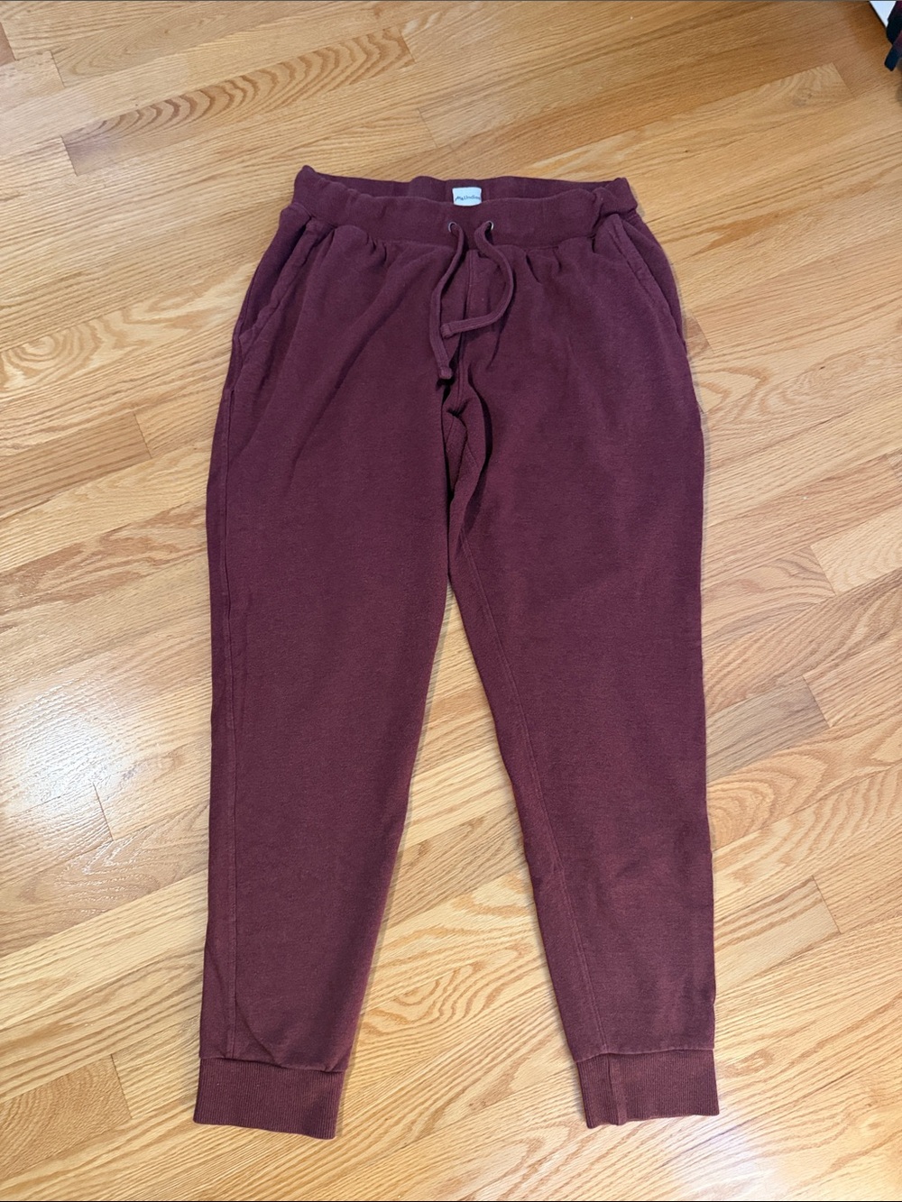 MeUndies Maroon Drawstring Jogger Pants
